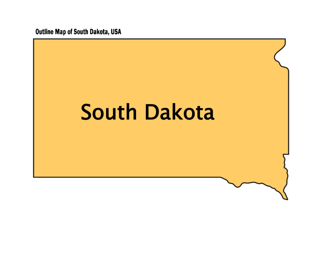 outline map of south dakota