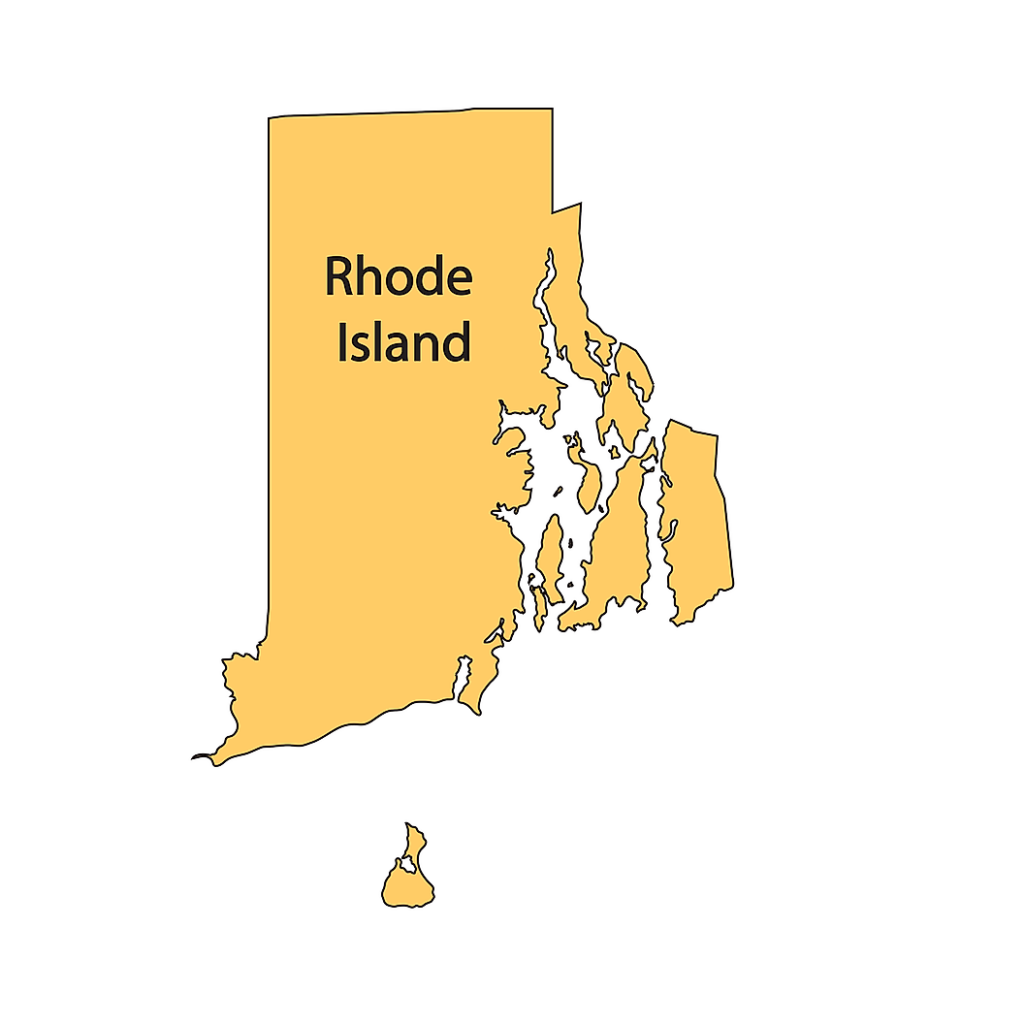 rhode island outline map
