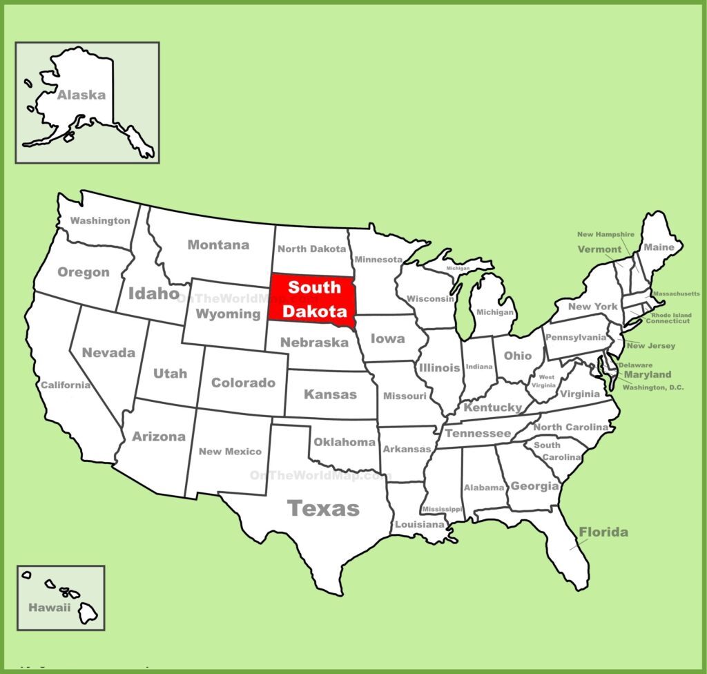 south-dakota-location-on-the-us-map