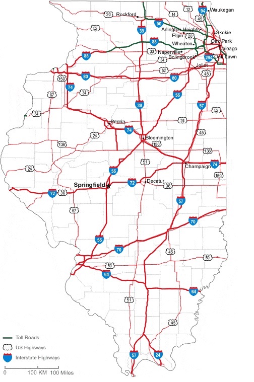 Illinois city maps