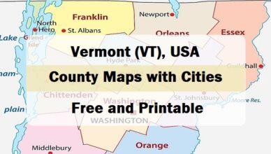 Preview county map of vermont