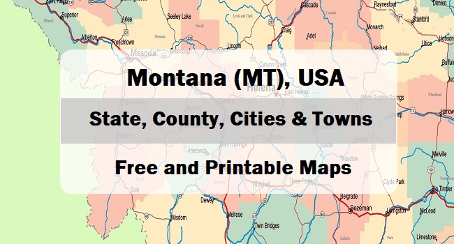 Map of Montana Cities and Towns | Printable City Maps