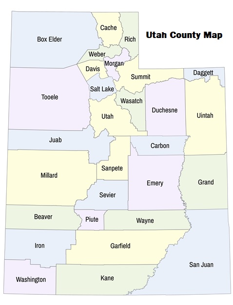 UT county map