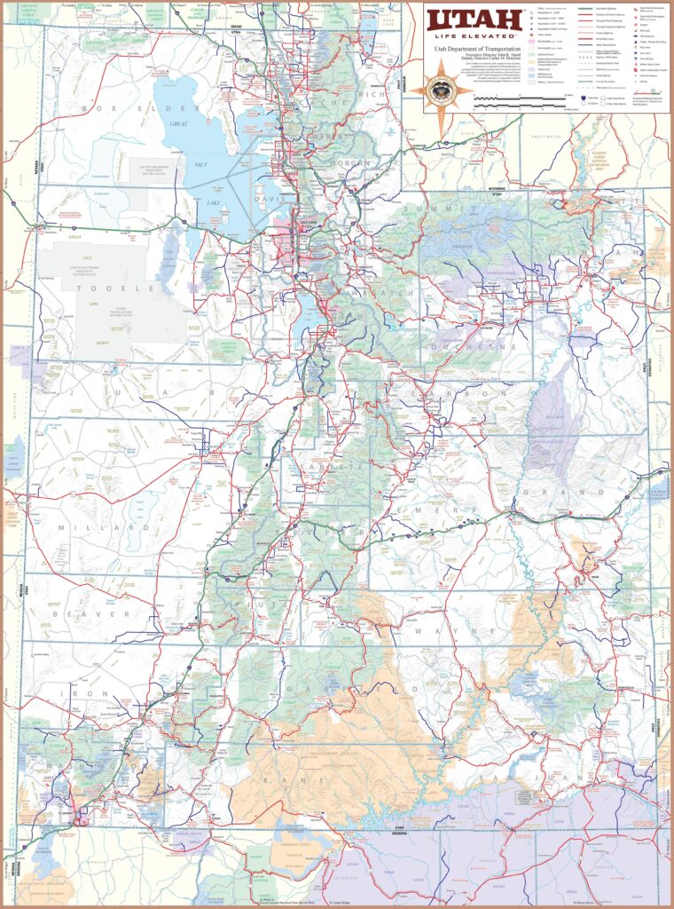 city and town map of Utah