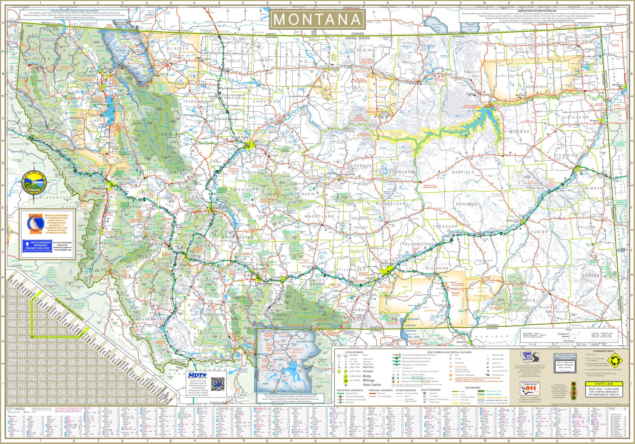 Map of Montana Cities and Towns  Printable City Maps