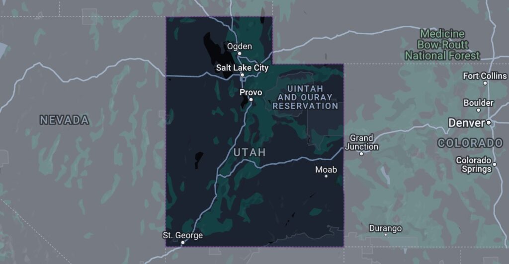 google map of utah