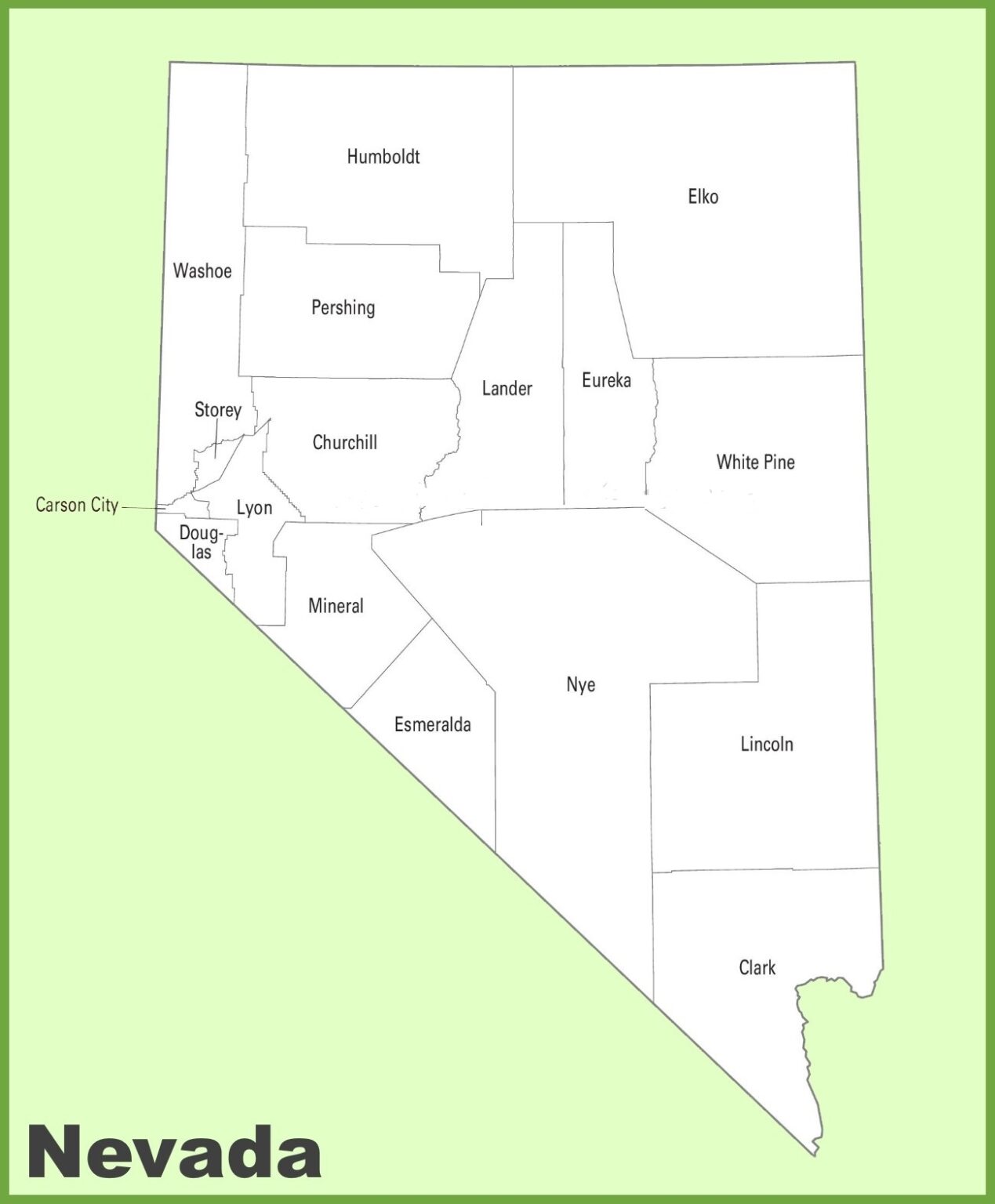 Nevada County Map County Map With Cities 4992