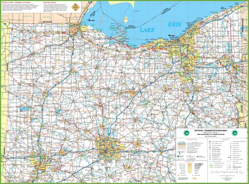 Ohio (OH) Map | State, Outline, County, Cities, Towns