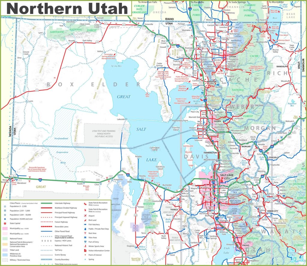 map of northern utah
