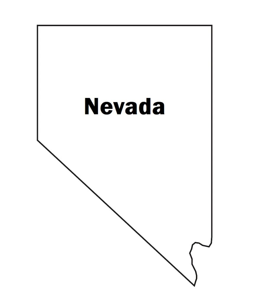 outline map of nevada (blank)