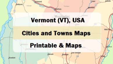 preview image of vermont city and town map