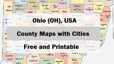 preview map of Ohio Cities and Towns