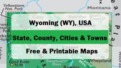 previre map of Wyoming