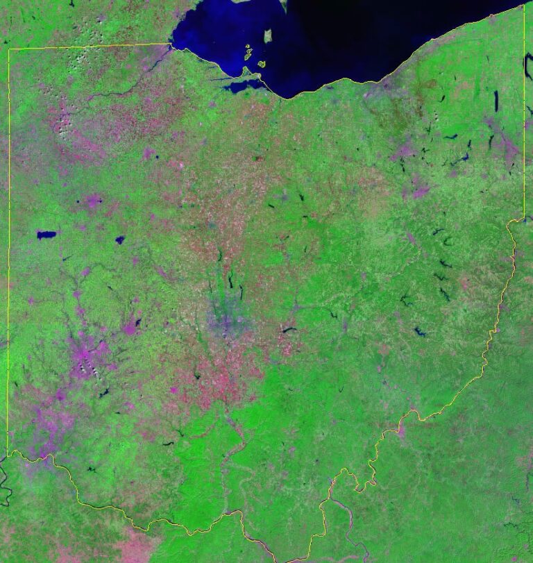 Ohio State Plane Zones Map 6494