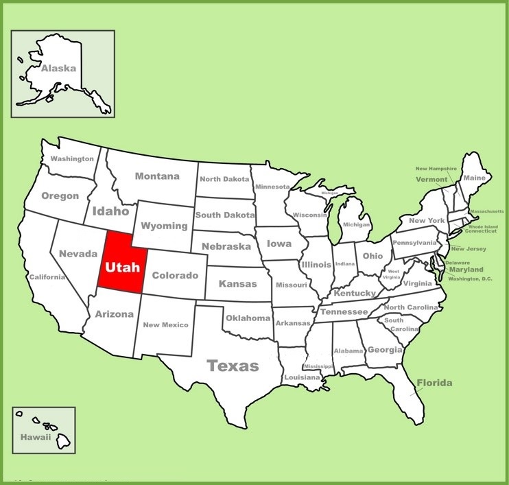 utah on US map