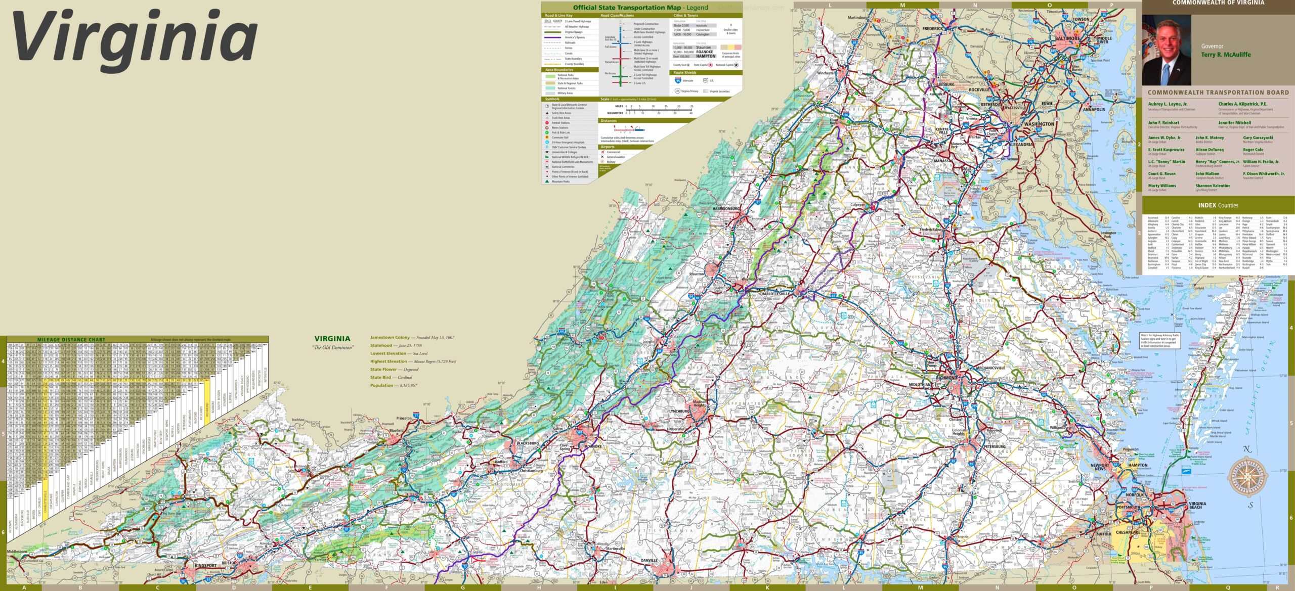 Virginia County Map County Map with Cities