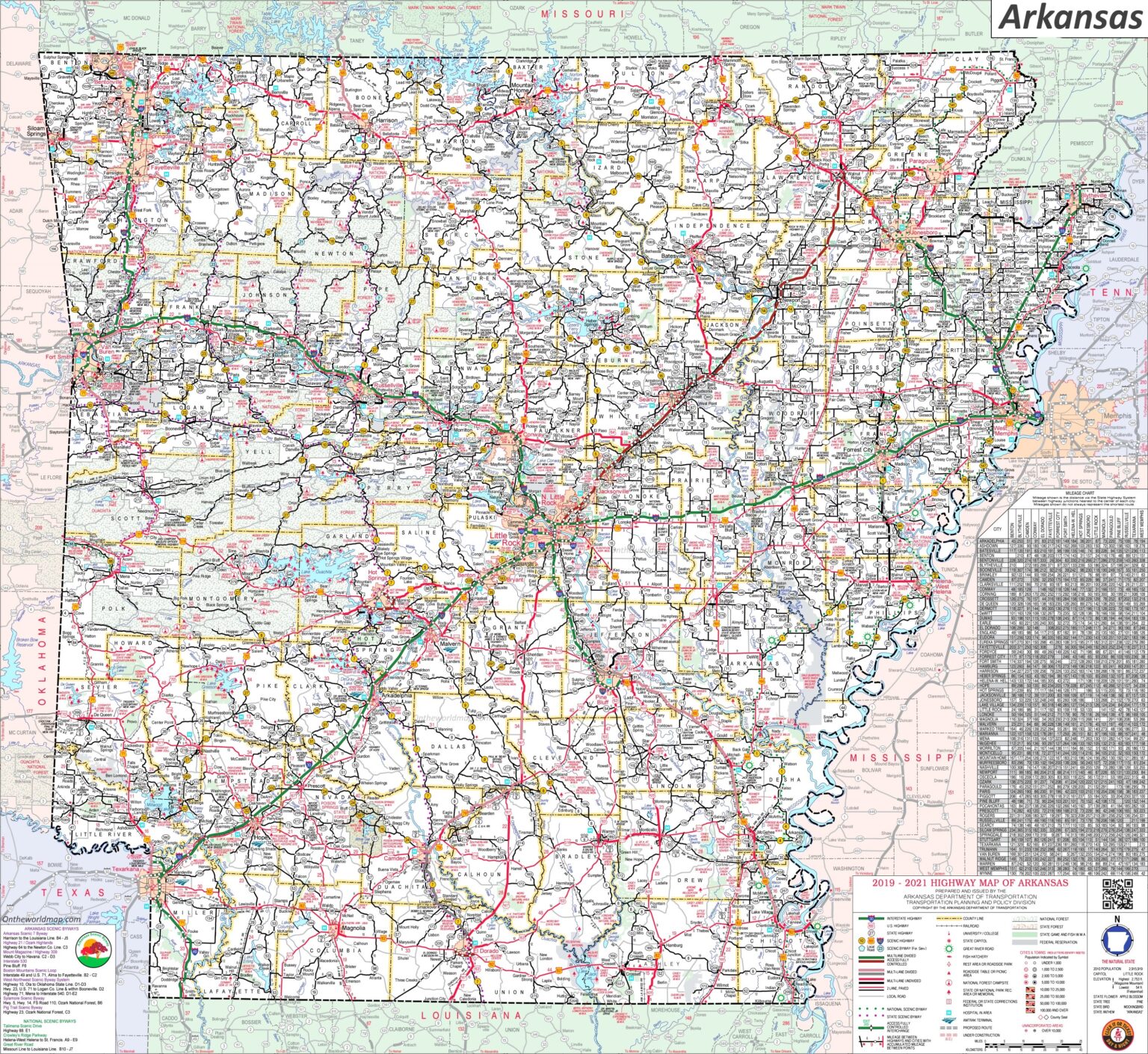 Map of Arkansas Cities and Towns  Printable City Maps