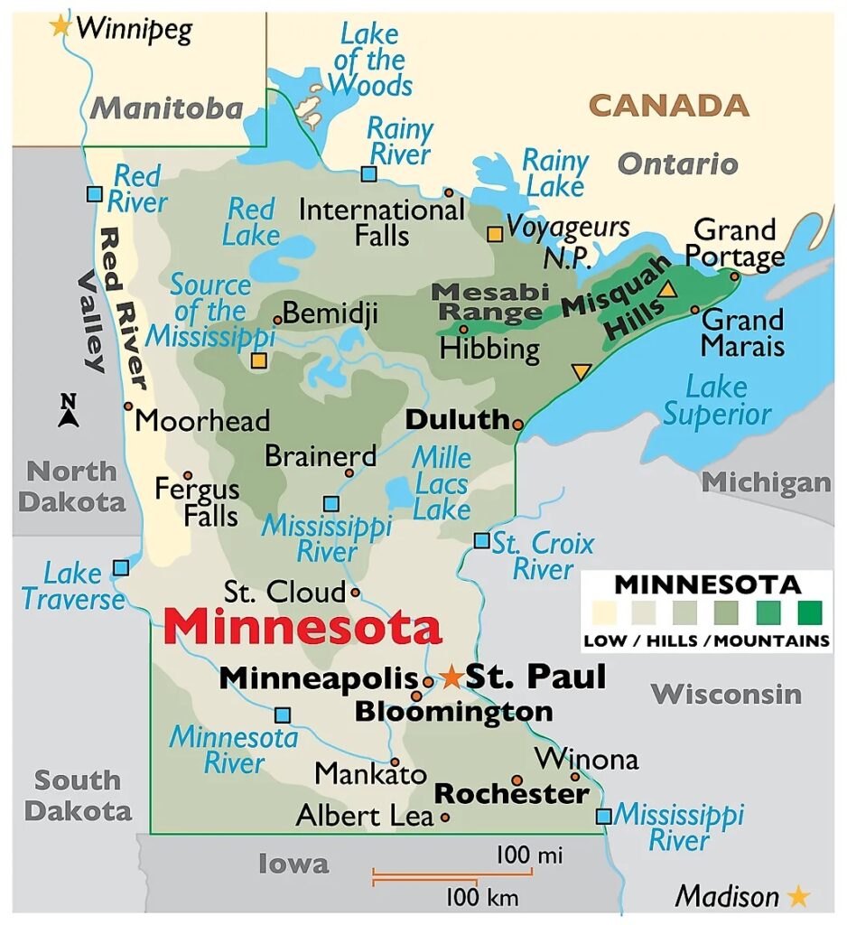 Mn County Map With Roads