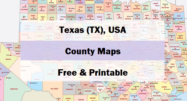 Texas County Map | County Map with Cities