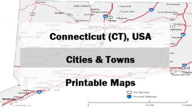 preview map of connecticut with cities