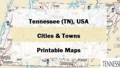 preview tennessee map with cities and towns