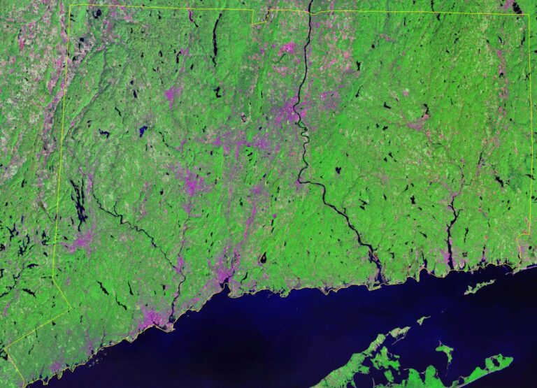 Map Of Connecticut State Outline County Cities Towns   Satellite Image Of Connecticut 768x555 