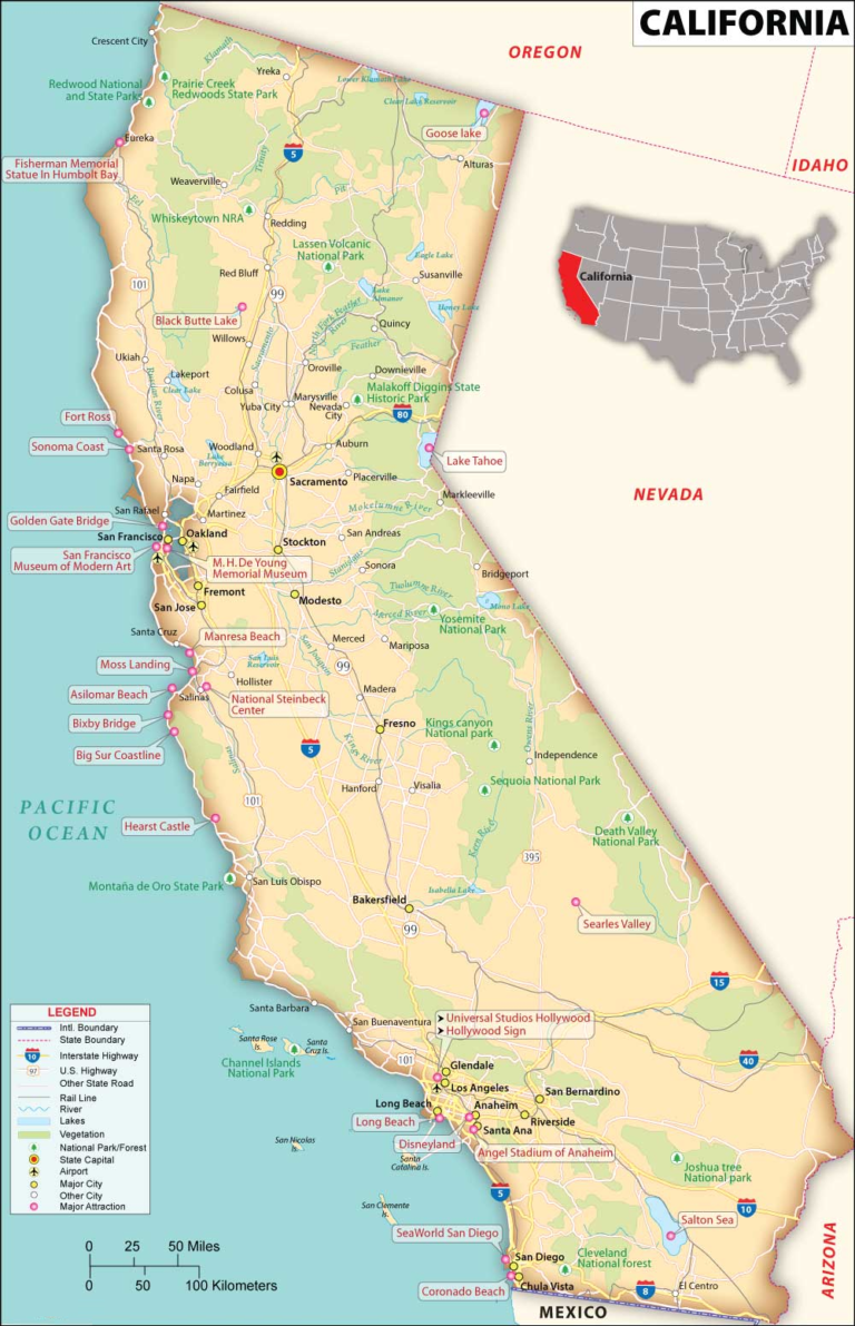 California County Map | County Map with Cities