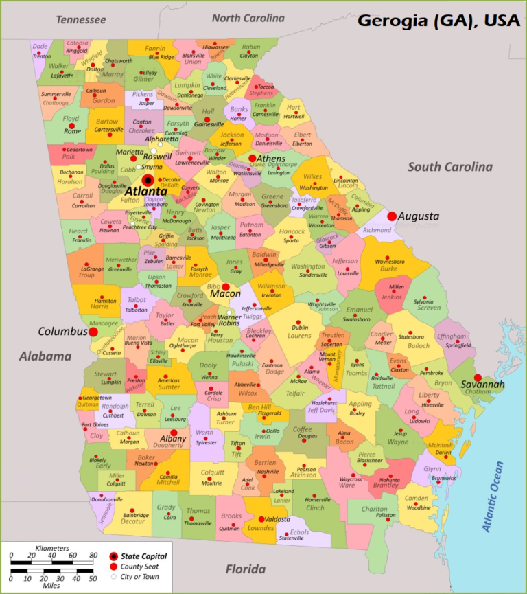 Atlanta Ga Map With Counties 