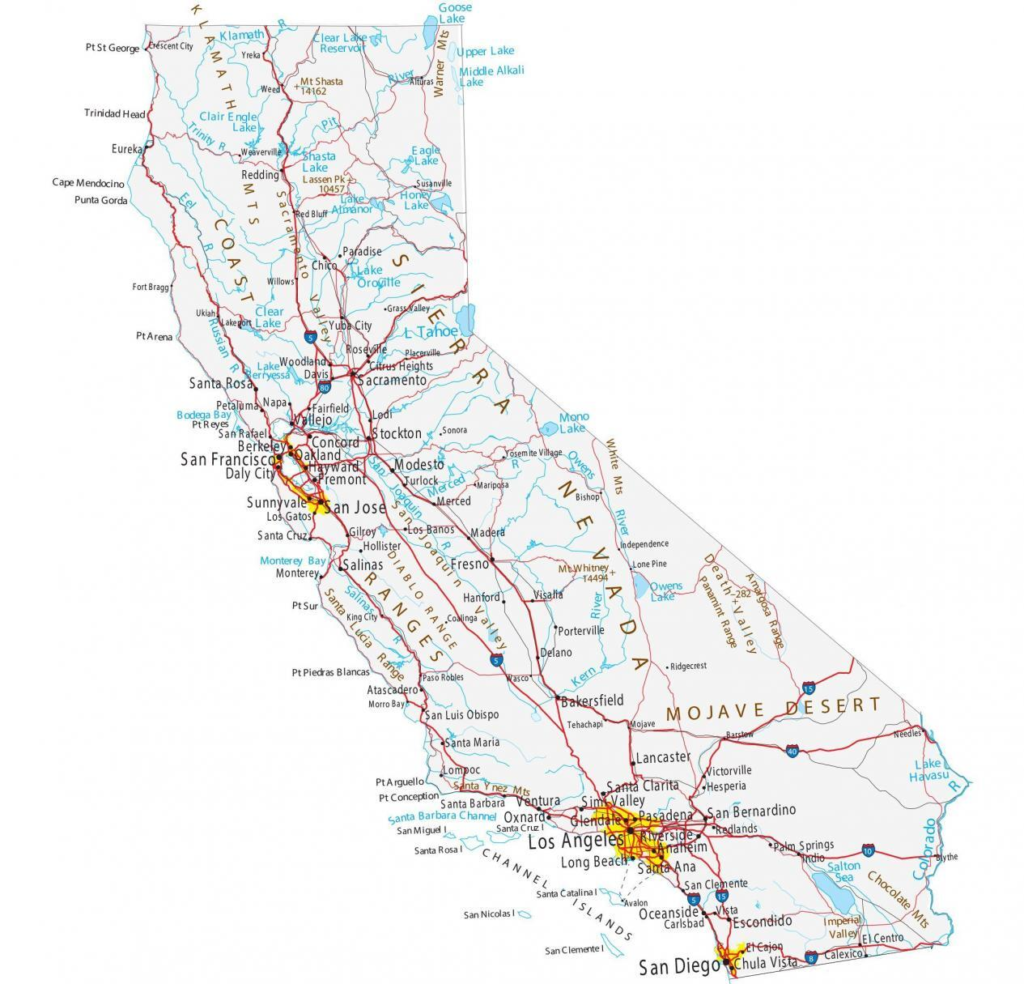 Map of California Cities and Towns | Printable City Maps