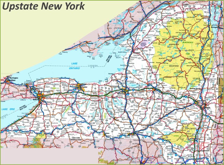 Map of New York | State, Outline, County, Cities, Towns