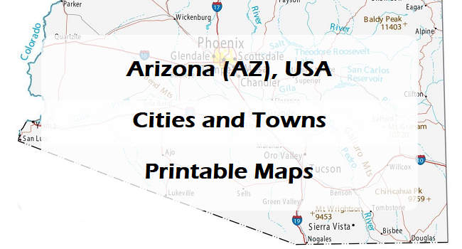 Map of Arizona Cities and Towns | Printable City Maps