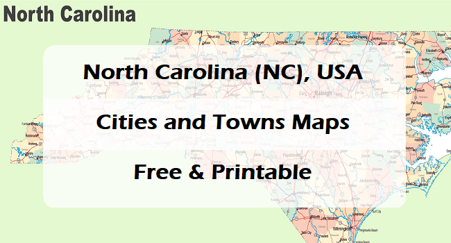 Map Of North Carolina Cities And Towns Printable City Maps 5981