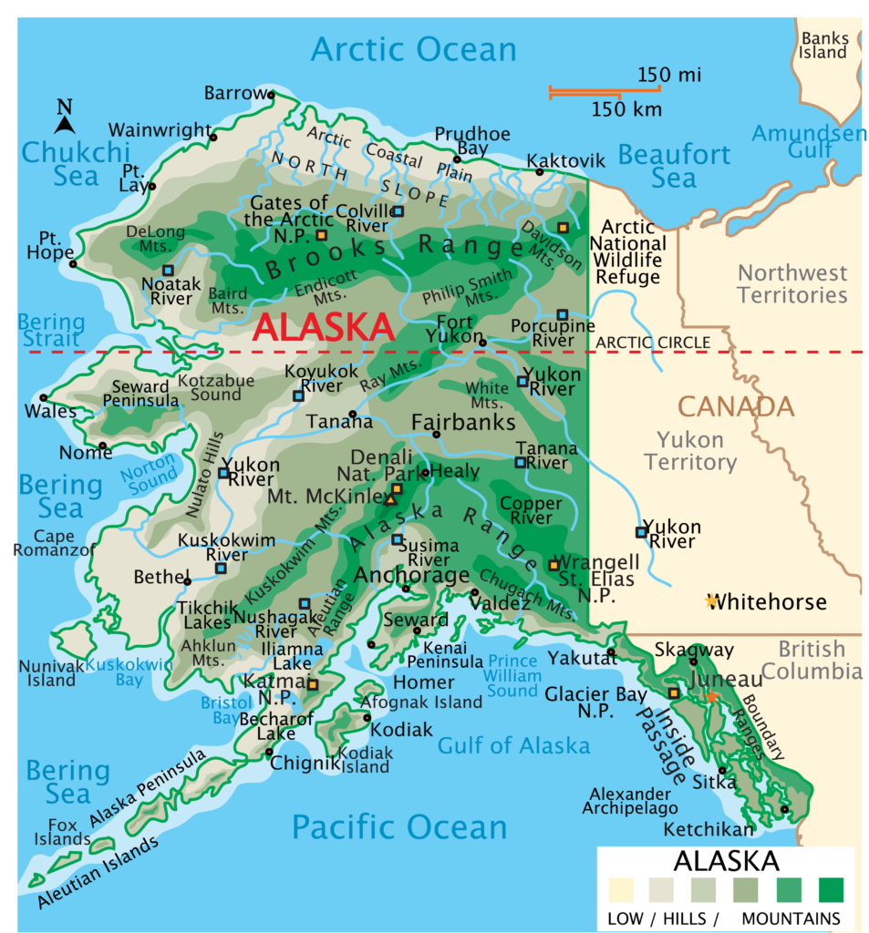 Map of Alaska Cities and Towns Printable City Maps