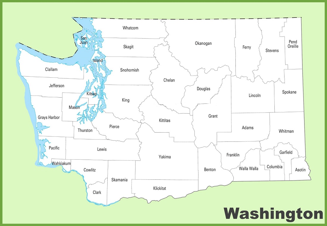 Washington County Map | County Map with Cities