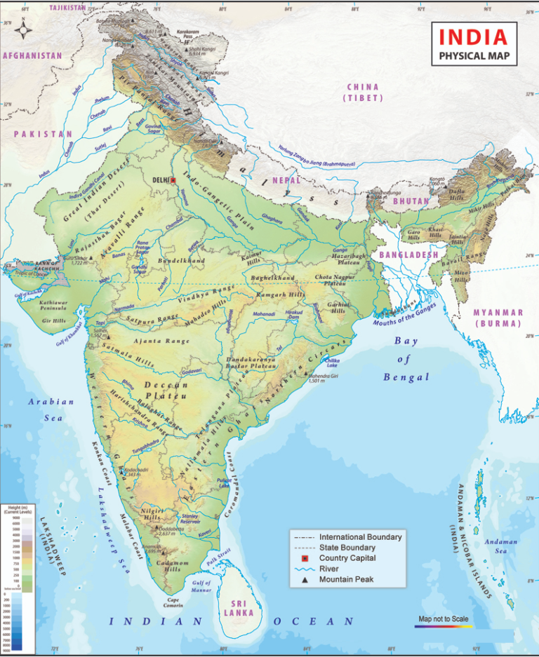 Printable Maps of India | State, Political, Outline & Other Maps